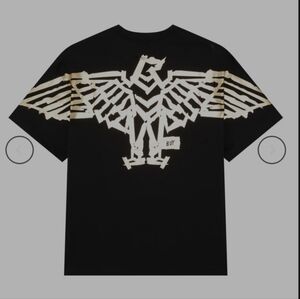 BOY Tape EAGLE BACK Gold PRINT Cotto. M T-SHIRT LIKE NEW